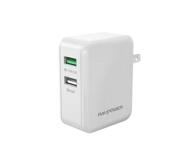 RAVPower 30W Dual USB Charger with Quick Charge 3.0 White (RP-PC006WH)